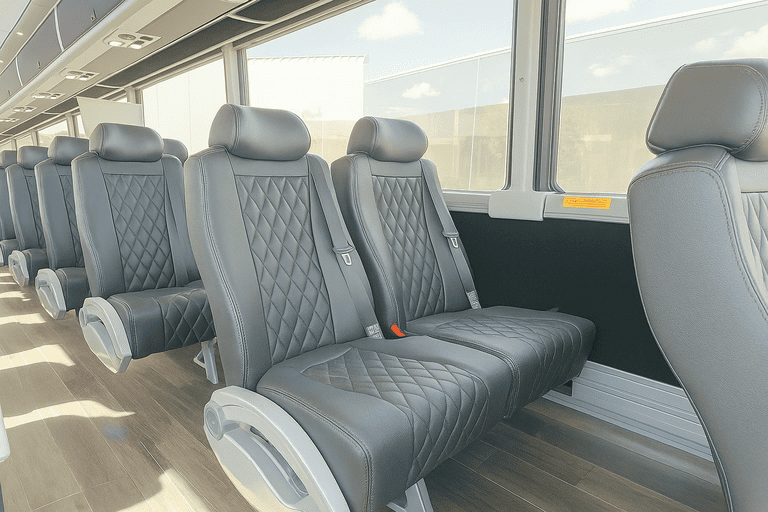 interior of North Miami Beach Charter Bus charter bus