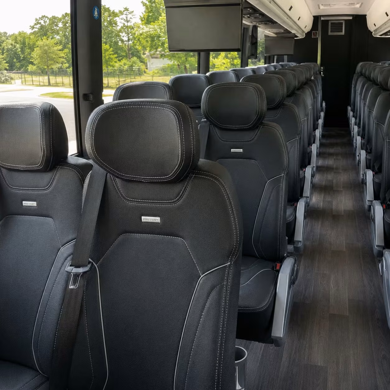 north miami beach charter bus interior