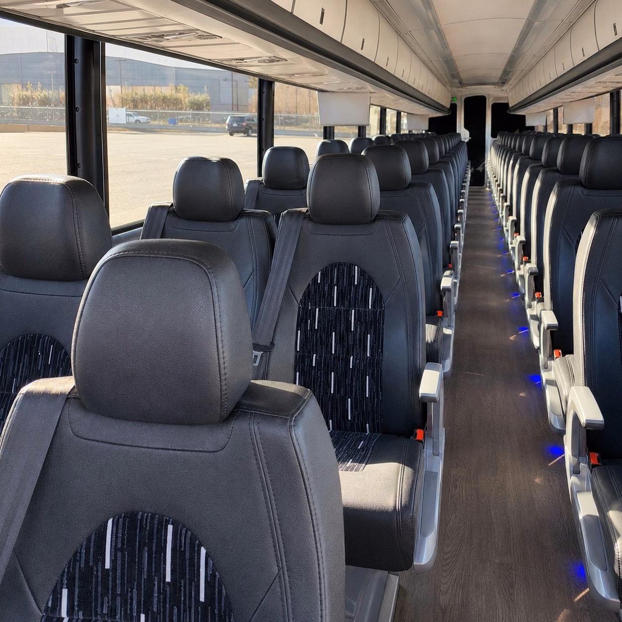 north miami beach charter bus rental interior
